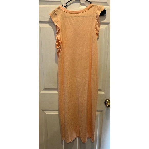 Universal Thread Dress Coral Orange Ruffle Tank Midi Sleeveless NWT Large - Picture 7 of 7
